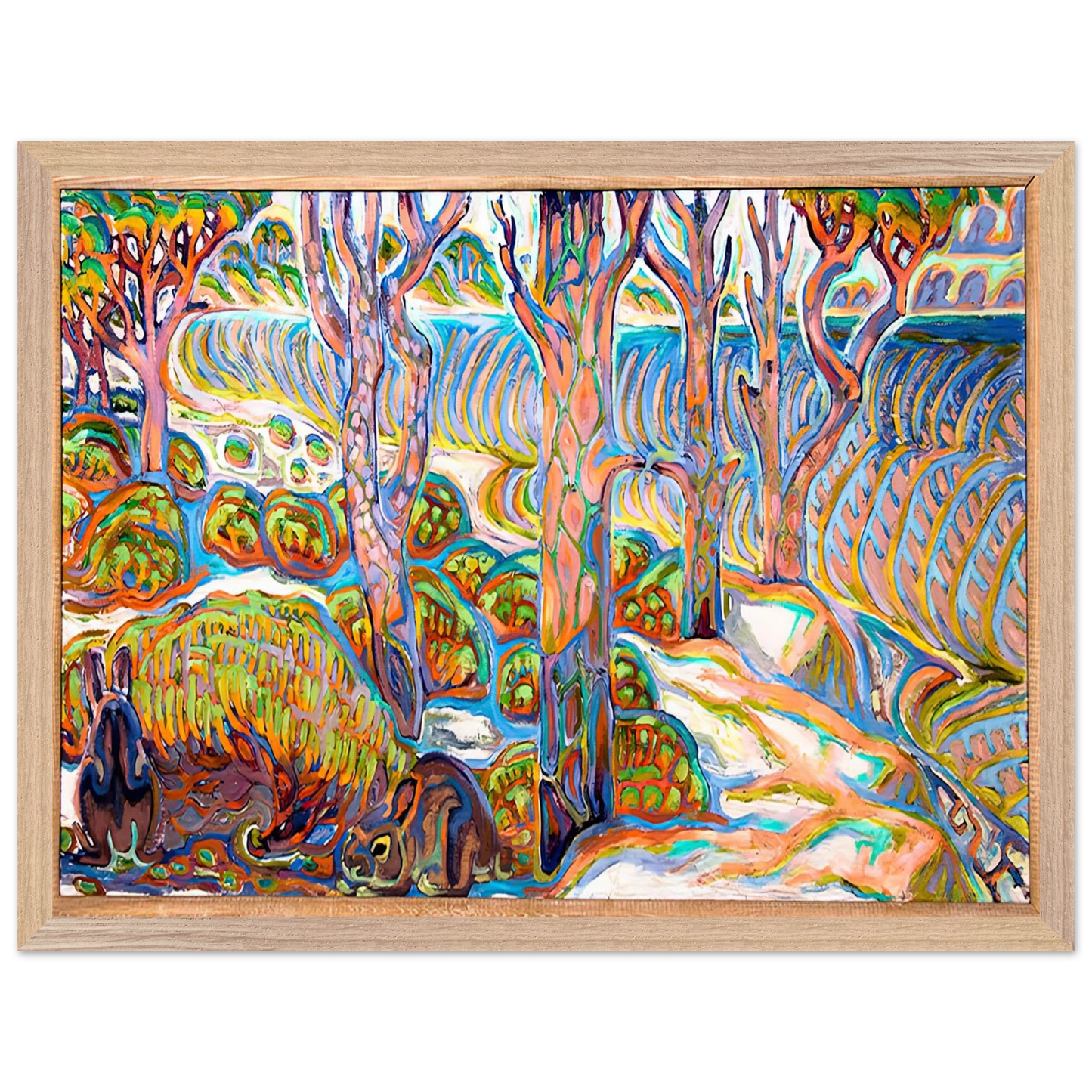 Walter Inglis Anderson - Walter Anderson Wall art - 28x43  cm / XL (11x17 inches) - Premium Wooden Framed Poster With Fine Art Paper-canvas - Black frame