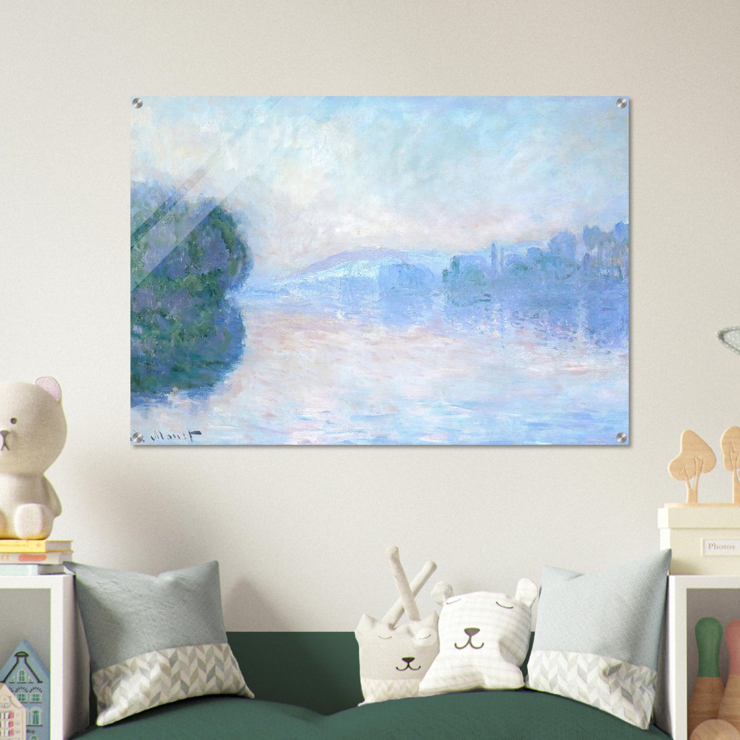 The Siene near Vernon - claude monet Acrylic Print - 70x100 cm / 28x40″ inches