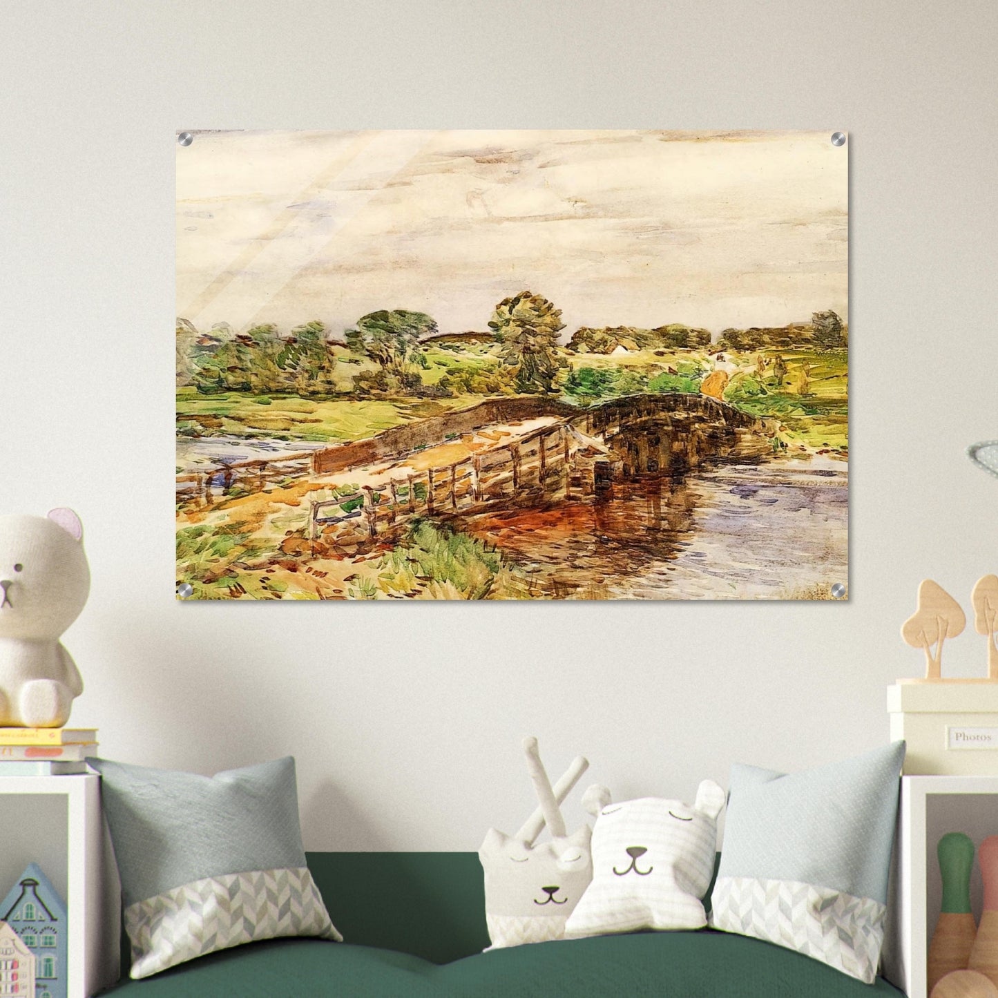 Bridge at Old Lyme 02 - Childe Hassam Acrylic Print - 70x100 cm / 28x40″ inches | Childe Hassam Wall Art | Childe Hassam Prints
