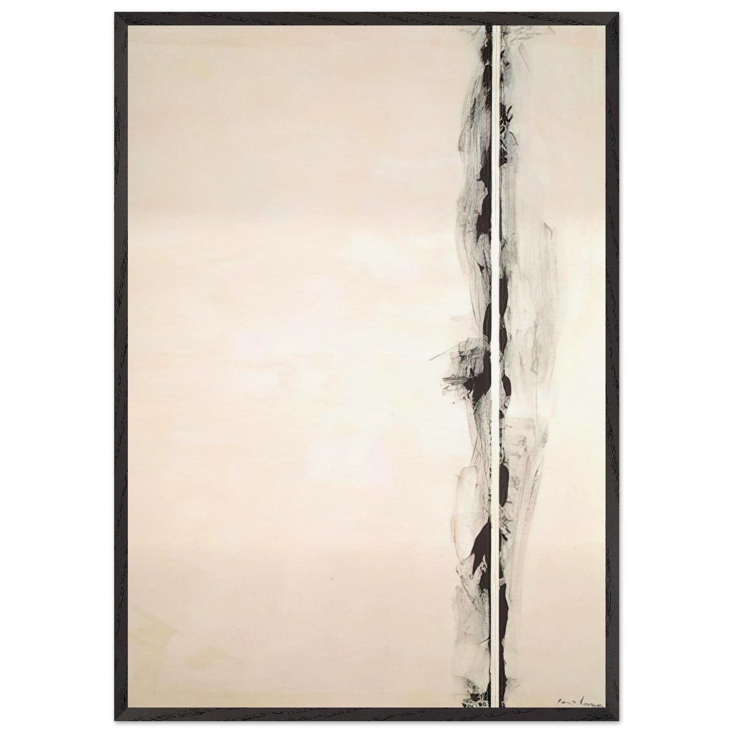 The Station of the Cross - First Station - Barnett Newman 70x100 cm / 28x40 inches Framed Art Print – Black Wooden Frame