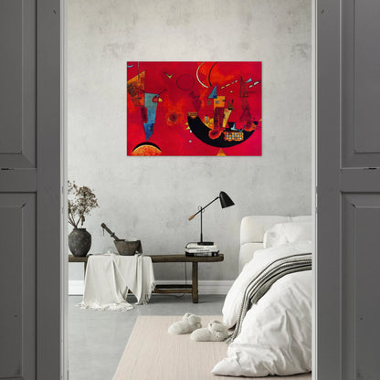 MIT UND GEGEN 1929 - Wassily Kandinsky Brushed Aluminum Print - 70x100 cm / 28x40 inches | Wassily Kandinsky Aluminum Print | Wassily Kandinsky Prints
