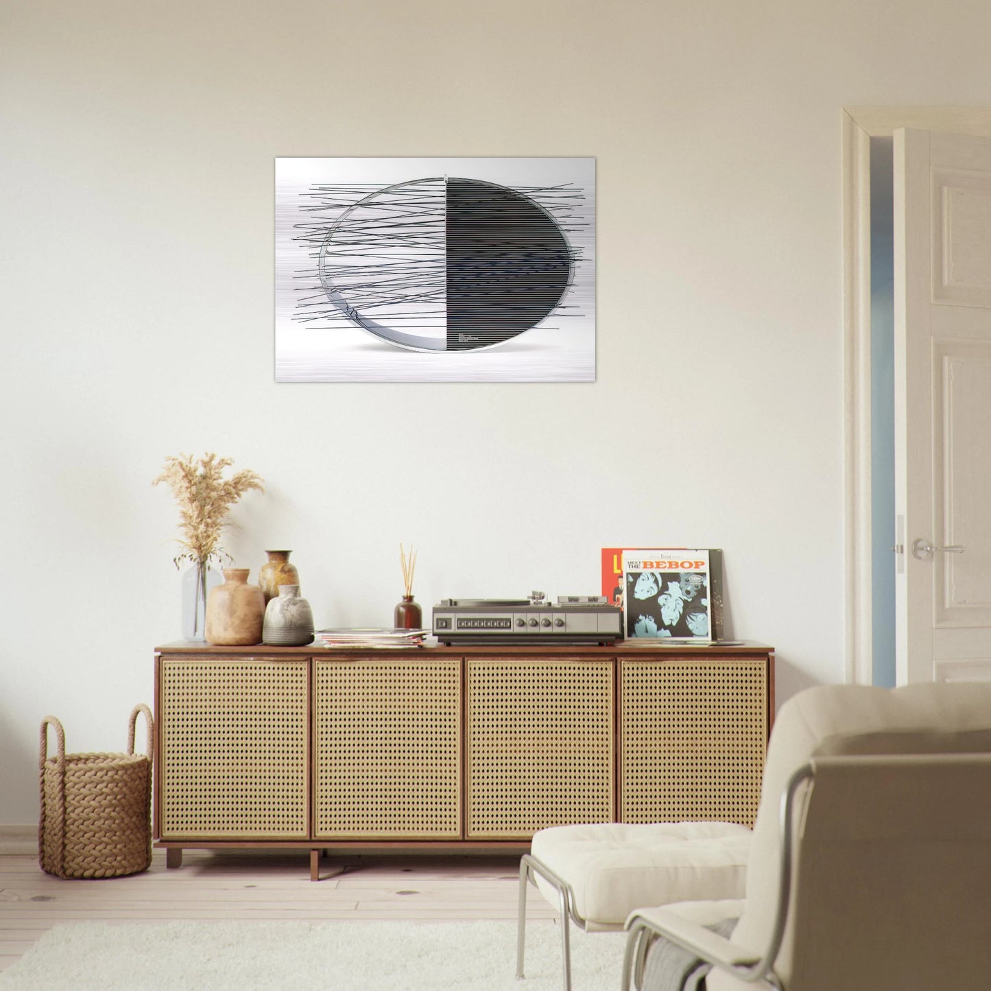 ANELLO - Jesus Rafael Soto Brushed Aluminum Print - 70x100 cm / 28x40 inches | Jesus Rafael Soto Aluminum Print | Jesus Rafael Soto Prints