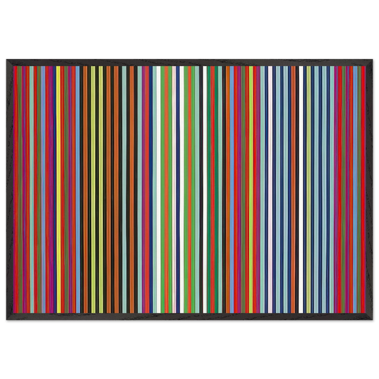 Flamingo - 1965 - Gene Davis 70x100 cm / 28x40 inches Framed Art Print – Black Wooden Frame