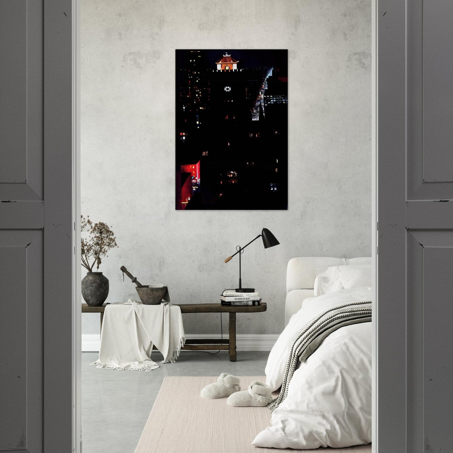 New York Night - Georgia O'Keeffe Brushed Aluminum Print - 70x100 cm / 28x40 inches | Georgia O'Keeffe Aluminum Print | Georgia O'Keeffe Prints