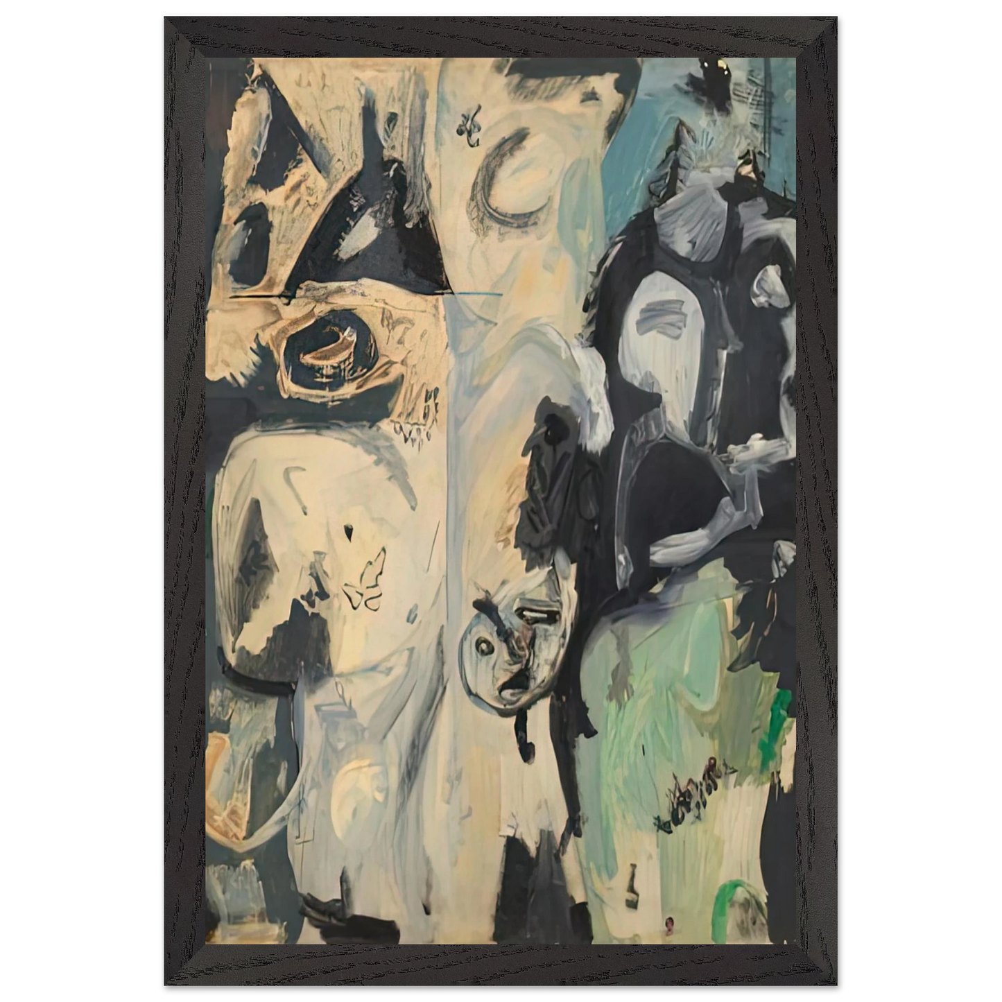 Helen Frankenthaler - Untitled, 1950- Wall Art - 28x40 inches / 70x70 cm - Canvas (Imperial)-canvas - -