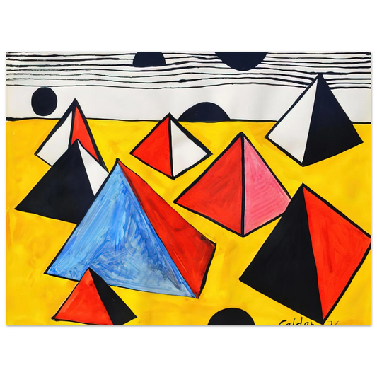 Alexander Calder - PYRAMIDS 1975 Fine Art Poster