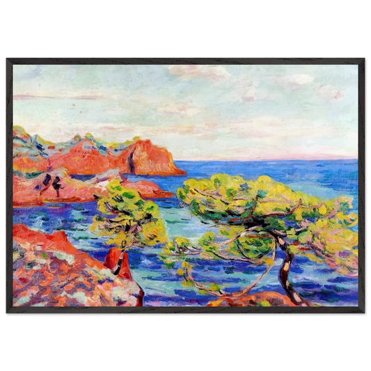 Le Trayas - 1907 - Armand Guillaumin 70x100 cm / 28x40 inches Framed Art Print – Black Wooden Frame