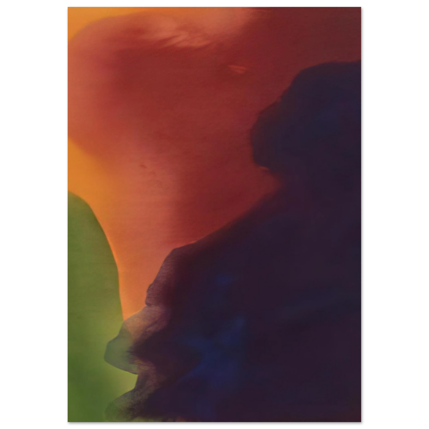 Helen Frankenthaler - Blue Atmosphere III - 1963 Wall art - 13x18 cm / 5x7 inches - Premium Wooden Framed Poster With Fine Art Paper-canvas - Wood frame