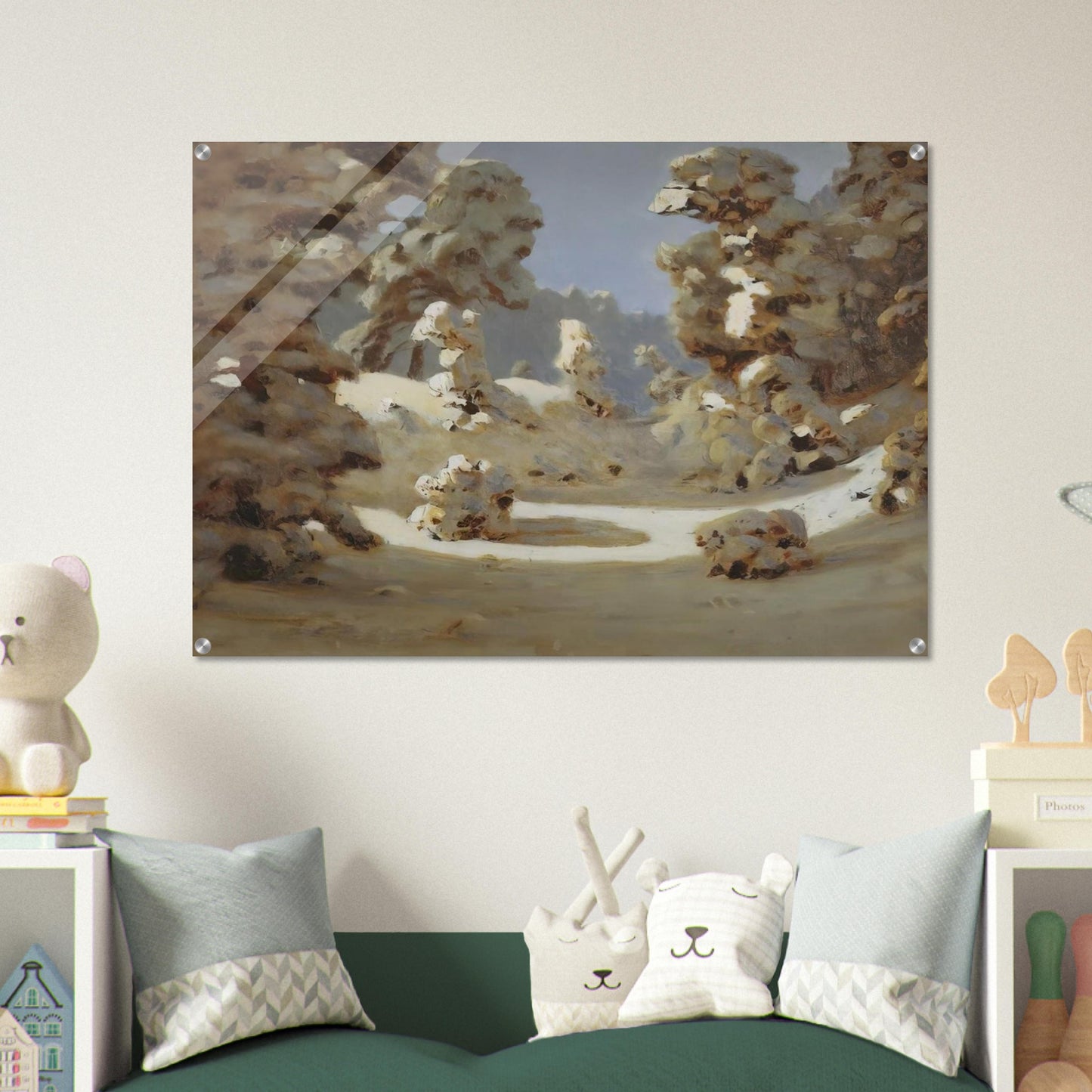 Winter. Sunlight on The Hoar Frost - Arkhyp Kuindzhi Acrylic Print - 70x100 cm / 28x40″ inches