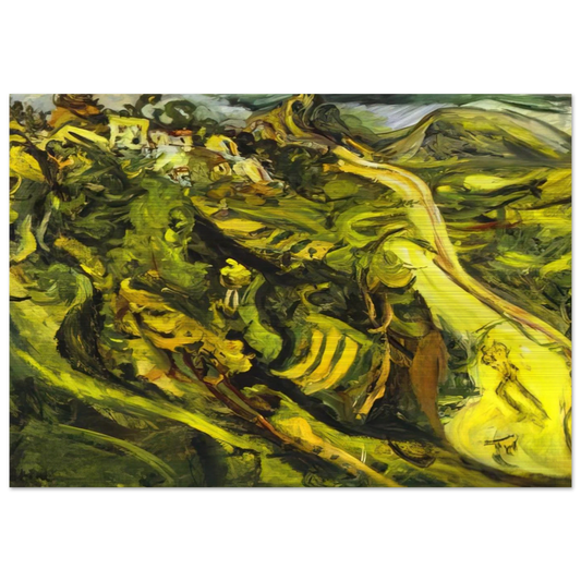 ROAD AT CAGNES - Chaim Soutine Brushed Aluminum Print - 70x100 cm / 28x40 inches | Chaim Soutine Aluminum Print | Chaim Soutine Prints