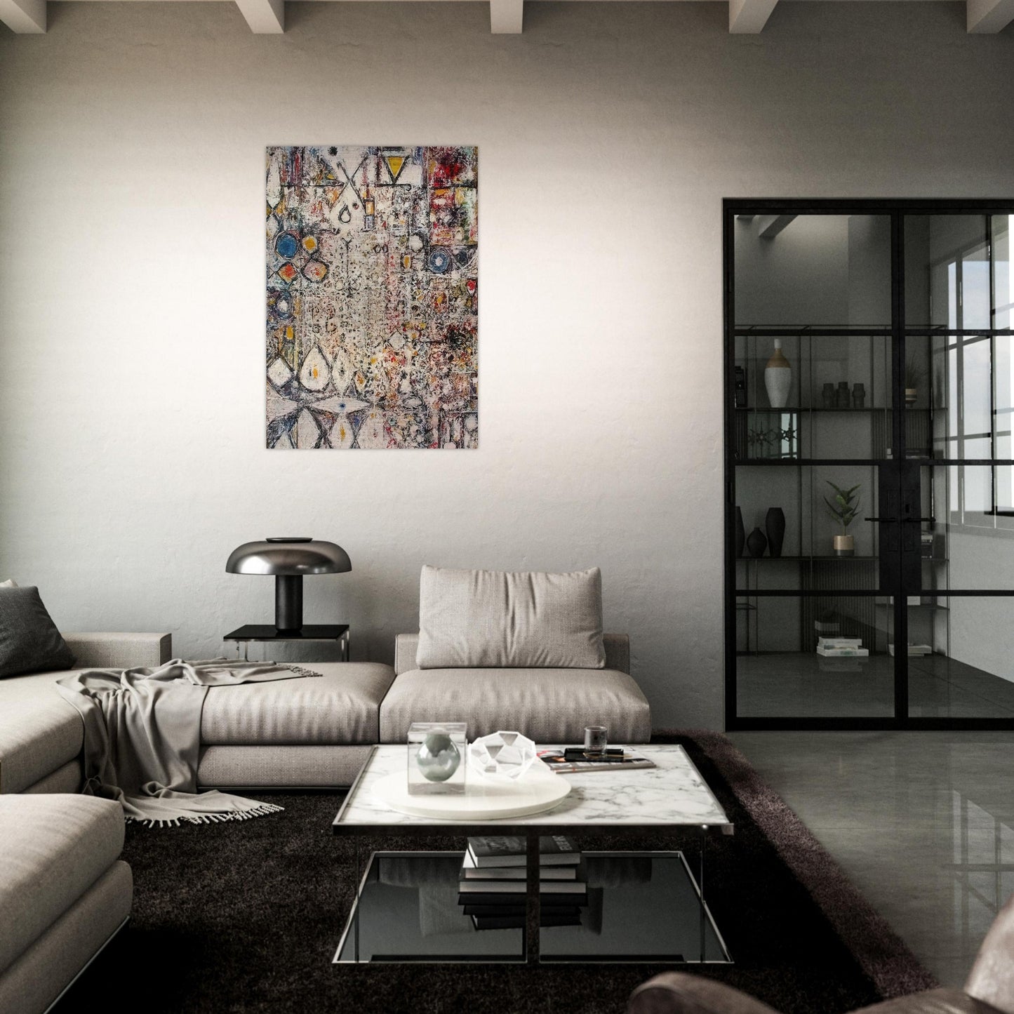 White Gothic #3 - 1957 - Richard Pousette-Dart Brushed Aluminum Print - 70x100 cm / 28x40 inches | Richard Pousette-Dart Aluminum Print | Richard Pousette-Dart Prints