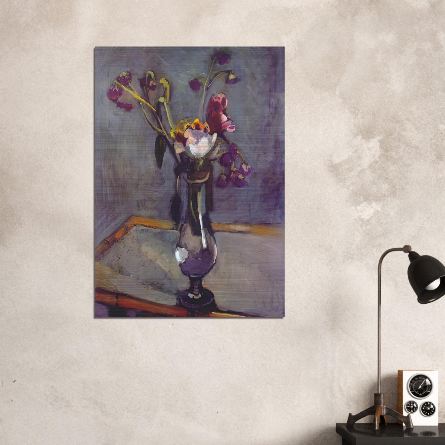 BOUQUET ON A BAMBOO TABLE 1903 - Henri Matisse Brushed Aluminum Print - 70x100 cm / 28x40 inches | Henri Matisse Aluminum Print | Henri Matisse Prints