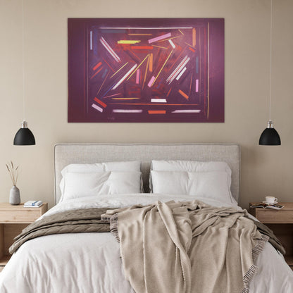 Brown Line Painting - 1968 - Ronnie Landfield Art Prints - 100x150 cm / 40x60″ inches | Ronnie Landfield Poster | Ronnie Landfield Prints