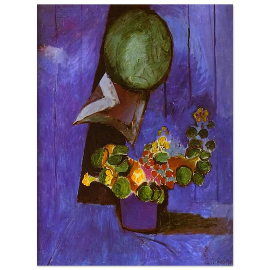 Henri Matisse - FLOWERS AND CERAMIC PLATE  75x100 cm / 30x40inches Fine Art Poster