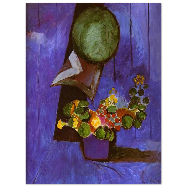 Henri Matisse - FLOWERS AND CERAMIC PLATE  75x100 cm / 30x40inches Fine Art Poster