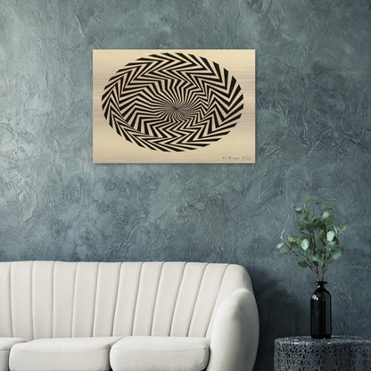 BLAZE STUDY 1962 - Bridget Riley Brushed Aluminum Print - 70x100 cm / 28x40 inches | Bridget Riley Aluminum Print | Bridget Riley Prints
