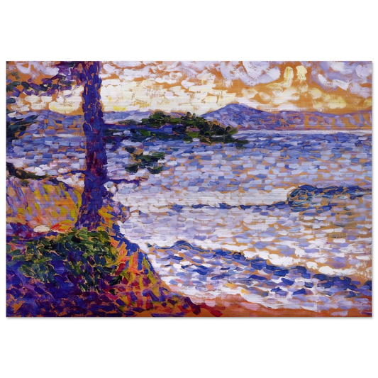 The Mediterranean Coast - Henri-Edmond Cross Brushed Aluminum Print - 70x100 cm / 28x40 inches | Henri-Edmond Cross Aluminum Print | Henri-Edmond Cross Prints