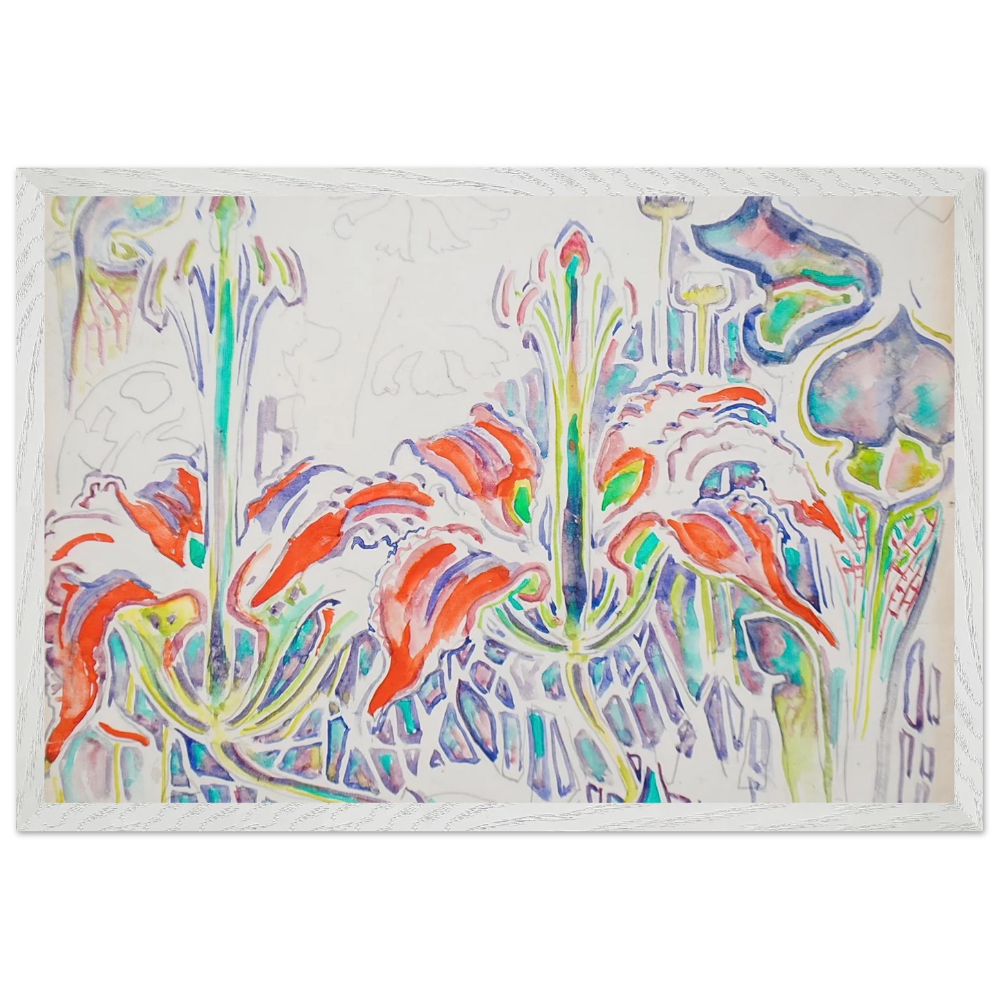 Walter Inglis Anderson - Walter Anderson Wall art - 60x80 cm / 24x32 inches - Premium Wooden Framed Poster With Fine Art Paper-canvas - Black frame