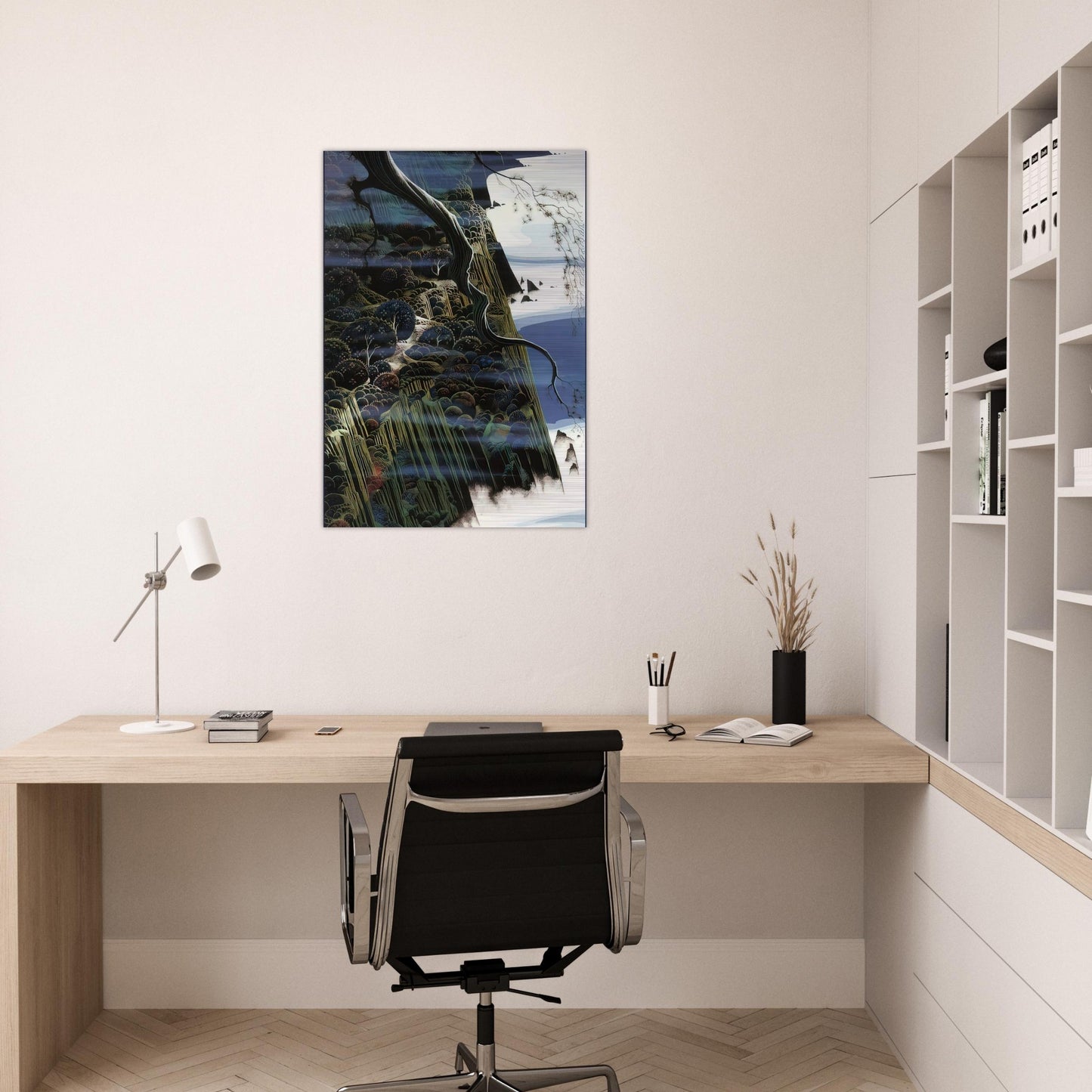 From Out of the Sea - Eyvind Earle Brushed Aluminum Print - 70x100 cm / 28x40 inches | Eyvind Earle Aluminum Print | Eyvind Earle Prints