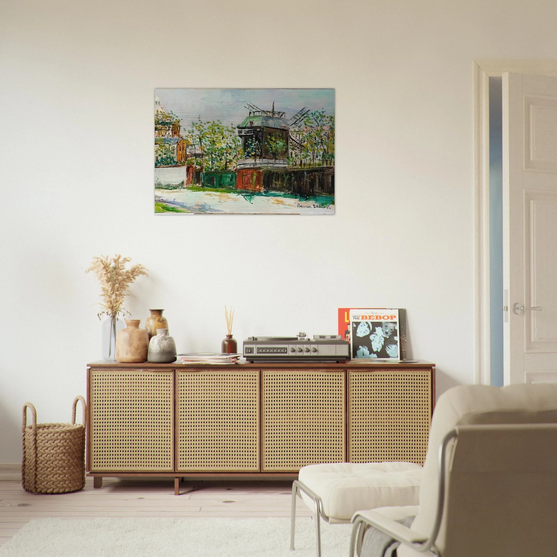 MOULIN DE LA GALETTE 4 - Maurice Utrillo Brushed Aluminum Print - 70x100 cm / 28x40 inches | Maurice Utrillo Aluminum Print | Maurice Utrillo Prints