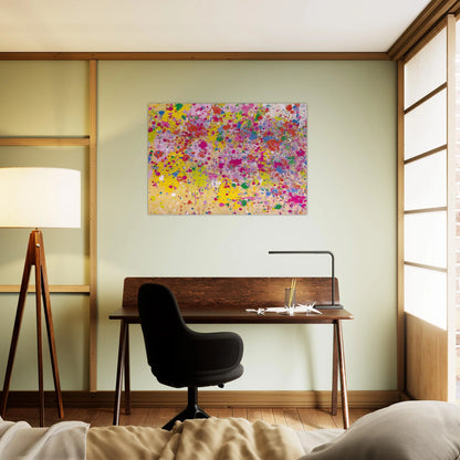 Sweet Milky Way - 1969 - Walasse Ting Brushed Aluminum Print - 70x100 cm / 28x40 inches | Walasse Ting Aluminum Print | Walasse Ting Prints