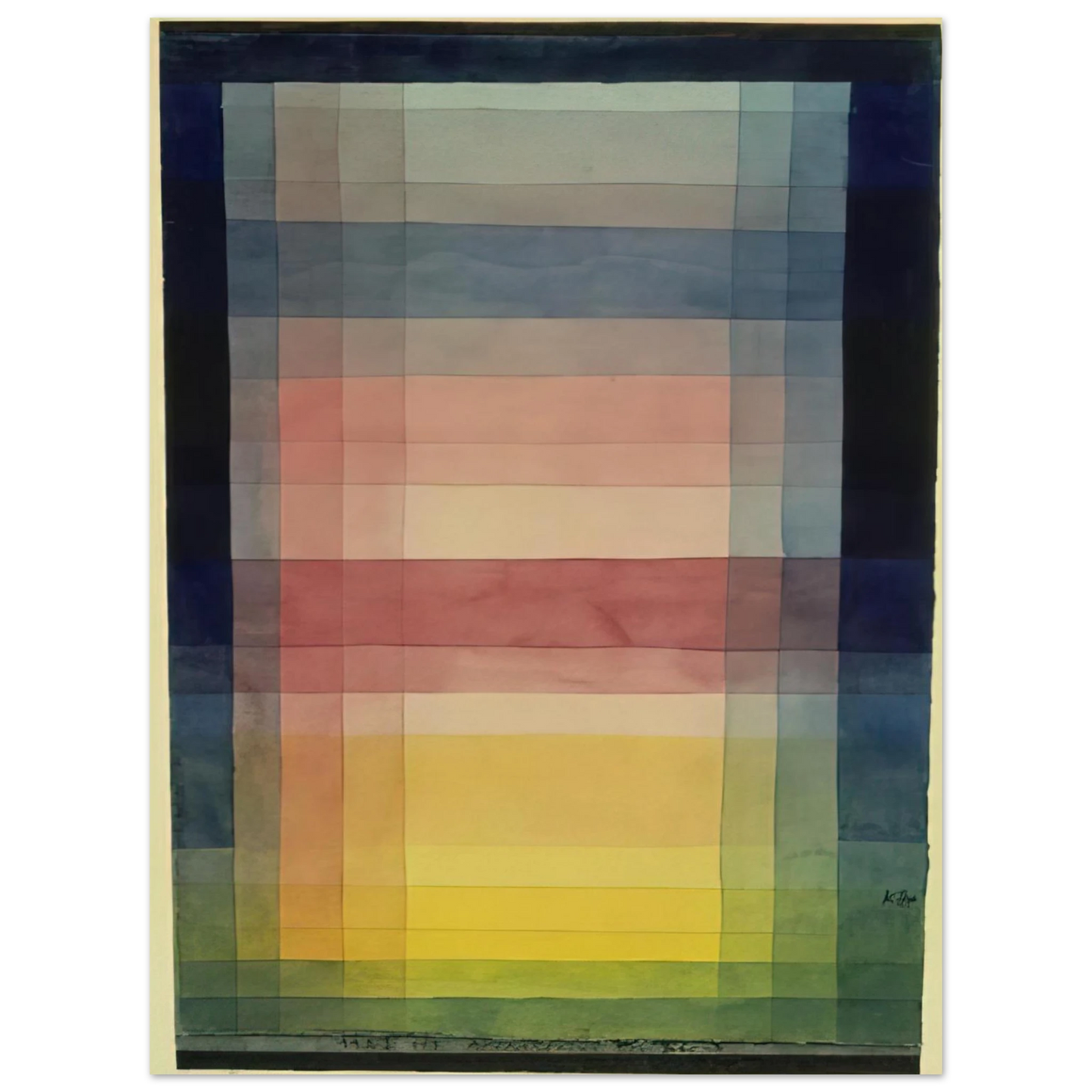 Paul Klee - ARCHITECTURE OF THE PLAIN 1923  75x100 cm / 30x40inches Fine Art Poster