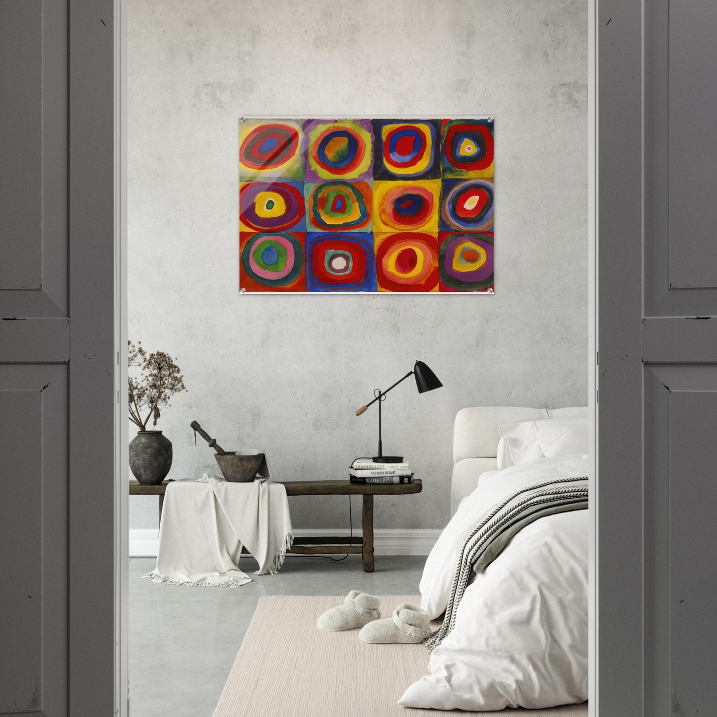 COLOR STUDY SQUARES WITH CONCENTRIC CIRCLES 1913 - Wassily Kandinsky Acrylic Print - 70x100 cm / 28x40″ inches | Wassily Kandinsky Wall Art | Wassily Kandinsky Prints
