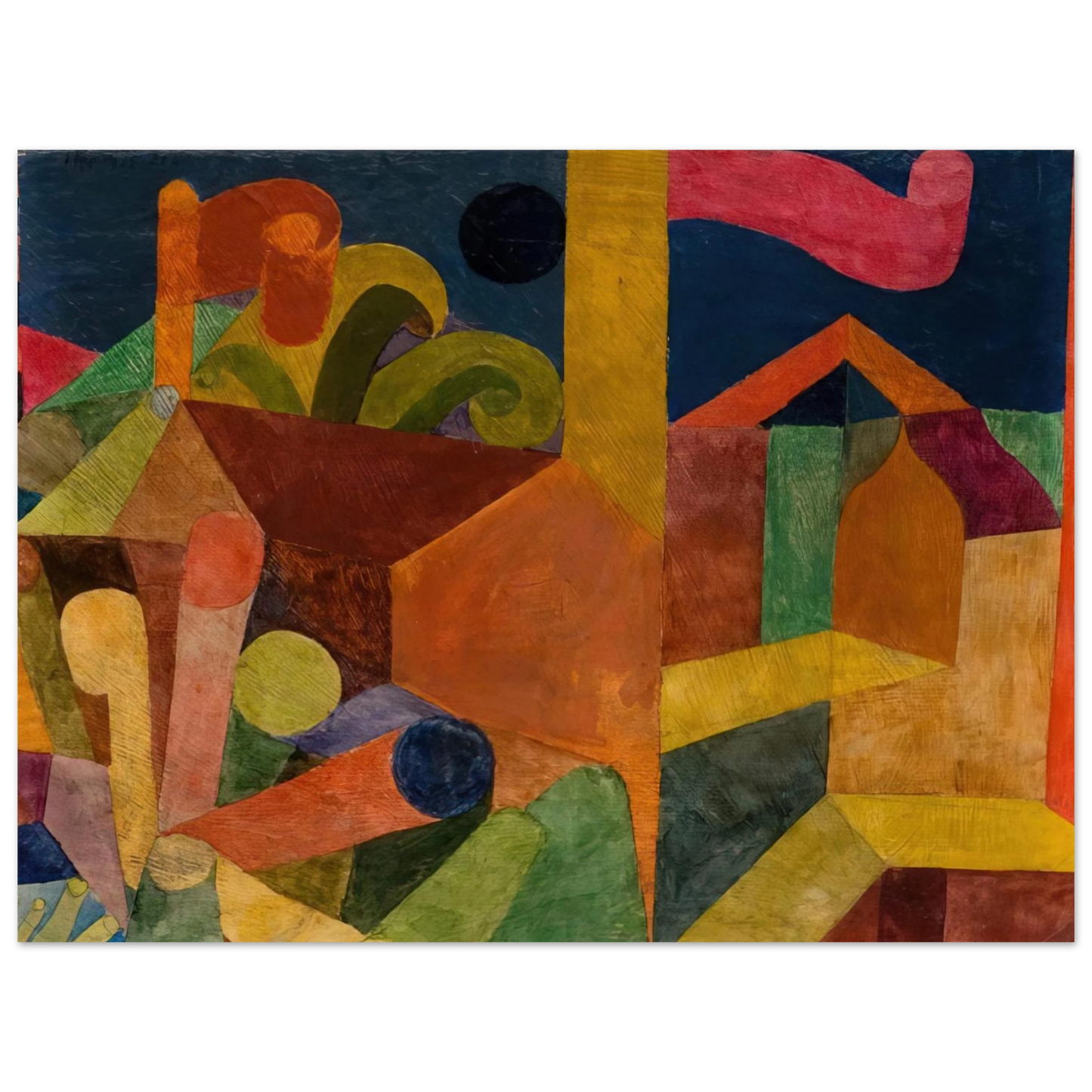Paul Klee - LANDSCAPE WITH FLAGS 1914  75x100 cm / 30x40inches Fine Art Poster