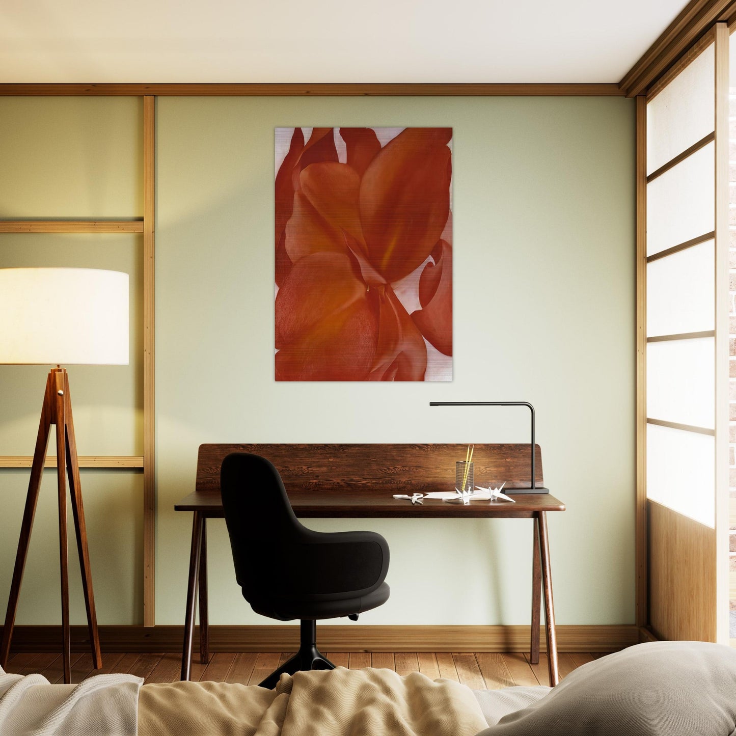Red Cannas - Georgia O'Keeffe Brushed Aluminum Print - 70x100 cm / 28x40 inches | Georgia O'Keeffe Aluminum Print | Georgia O'Keeffe Prints