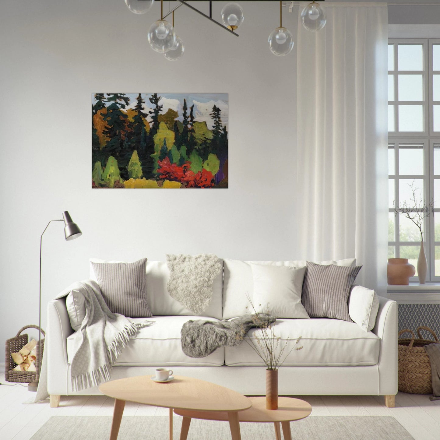 Woods, Algoma - 1918 - Lawren Harris Brushed Aluminum Print - 70x100 cm / 28x40 inches | Lawren Harris Aluminum Print | Lawren Harris Prints