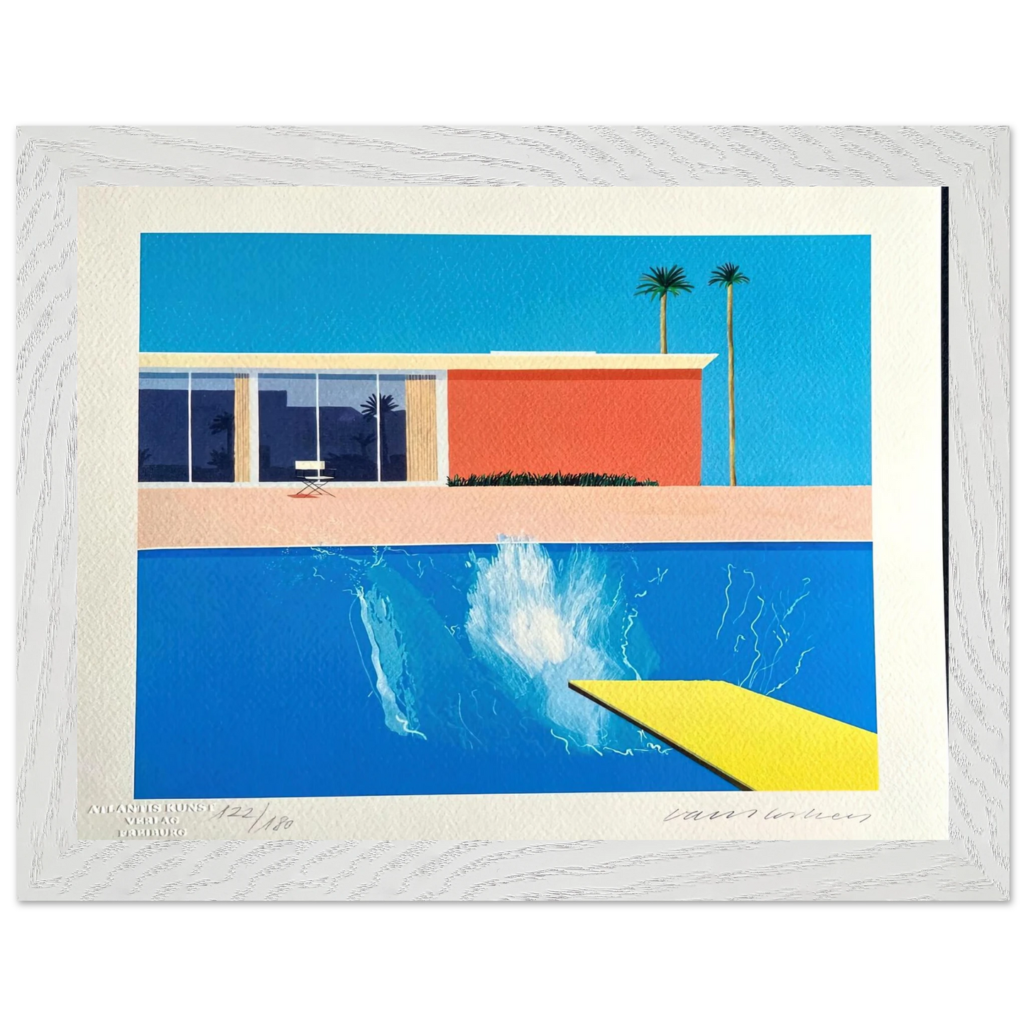 David Hockney - David Hockney Wall art - 21x29.7 cm / 8x12" - Premium Wooden Framed Poster With Fine Art Paper-canvas - Wood frame
