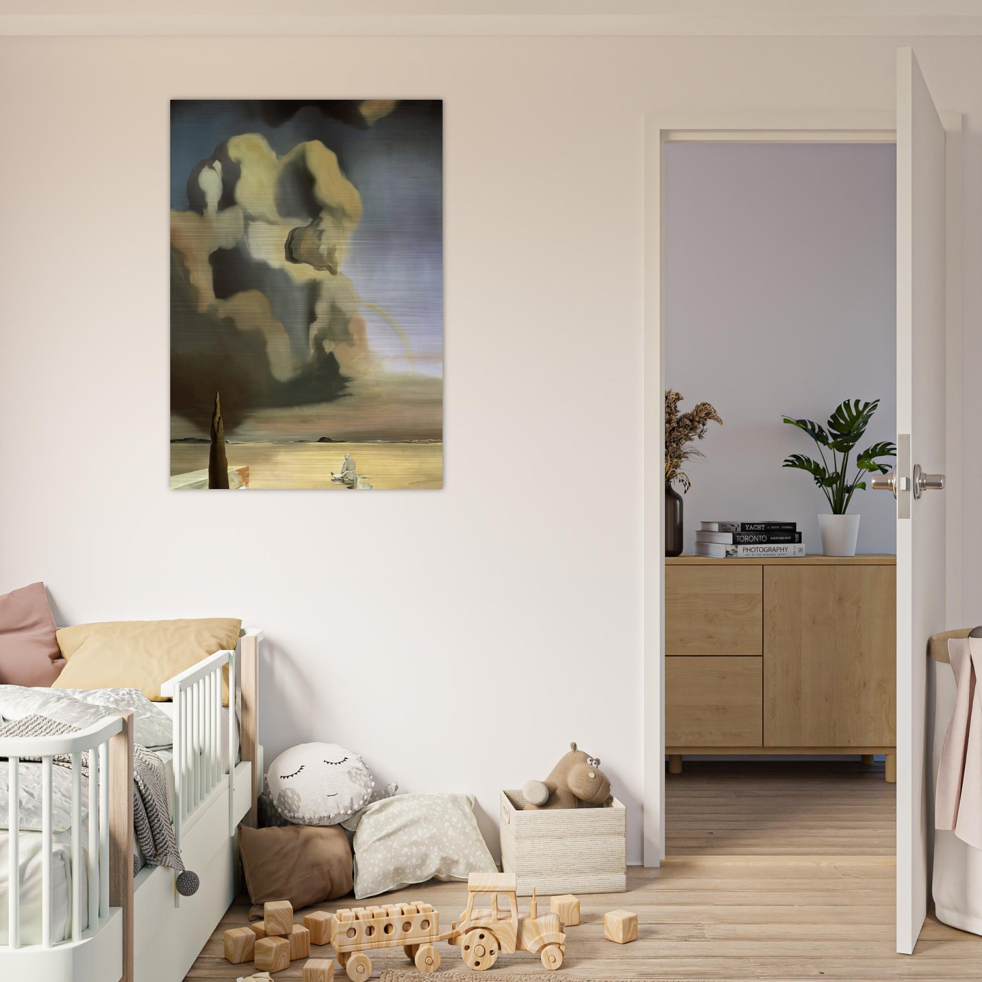 THE SPECTRE AND THE PHANTOM - Salvador Dali Brushed Aluminum Print - 70x100 cm / 28x40 inches | Salvador Dali Aluminum Print | Salvador Dali Prints
