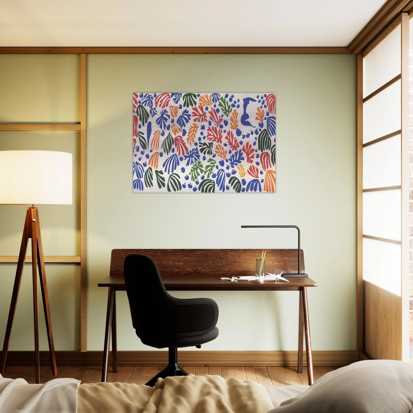 LA PERRUCHE ET LA SIRENE 1952 - Henri Matisse Brushed Aluminum Print - 70x100 cm / 28x40 inches | Henri Matisse Aluminum Print | Henri Matisse Prints