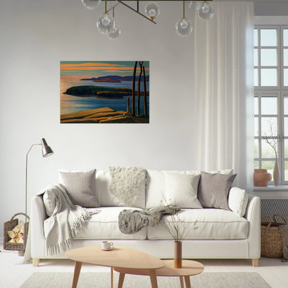 Afternoon Sun, Lake Superior - 1924 - Lawren Harris Brushed Aluminum Print - 70x100 cm / 28x40 inches | Lawren Harris Aluminum Print | Lawren Harris Prints
