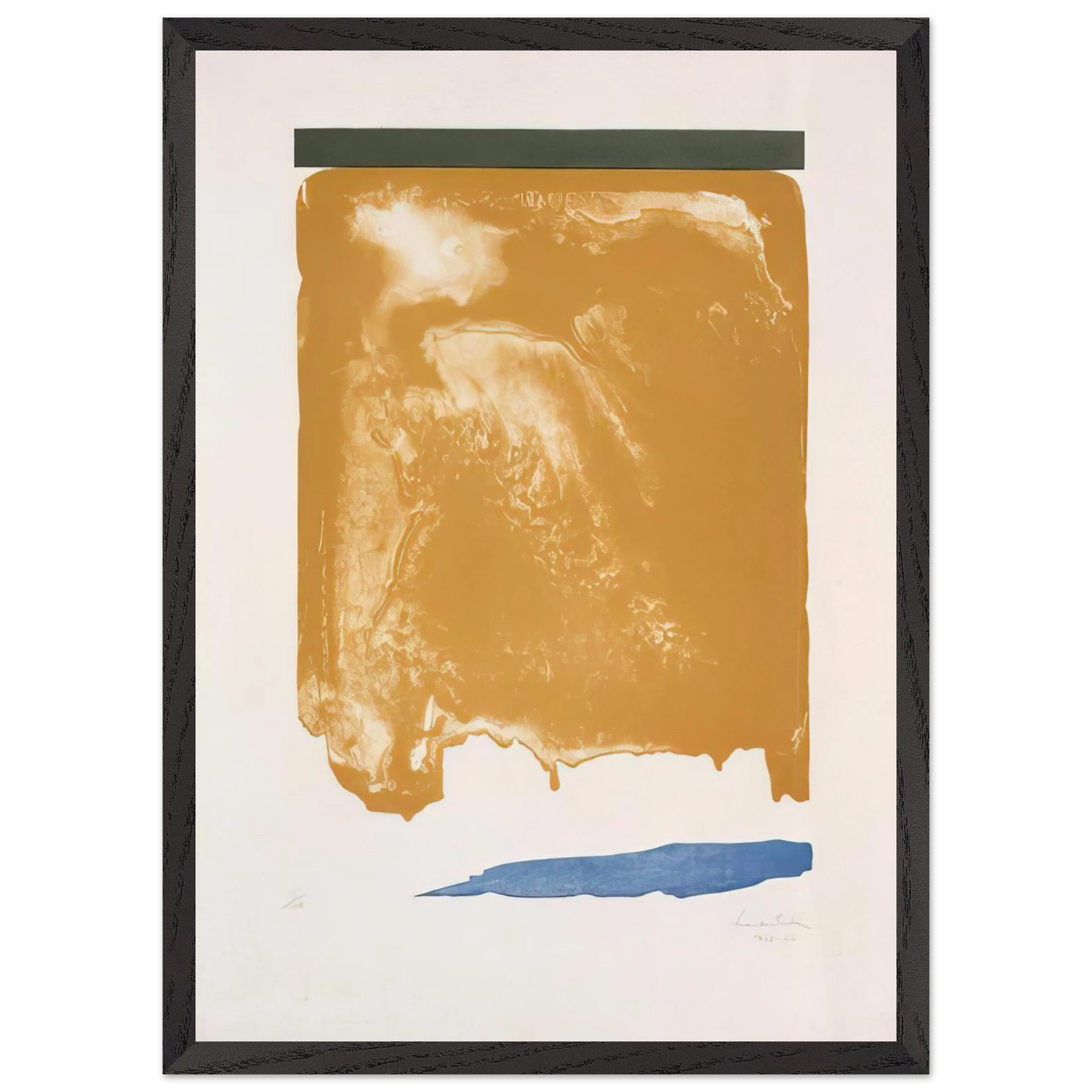 Helen Frankenthaler - Persian Garden - 1966 Wall art - A1 (59.4 x 84.1  cm) - Premium Wooden Framed Poster With Fine Art Paper-canvas - Black frame