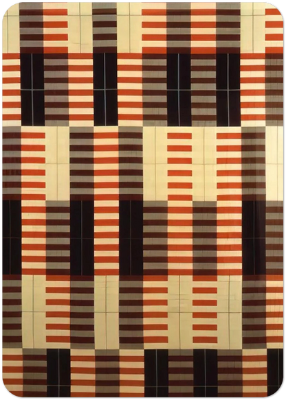 BLACK WHITE RED 1964 By Anni Albers Pack of 10 Post Cards | Anni Albers Post Cards | A6 (10.5 x 14.8 cm) - 4.1 x 5.8 inches