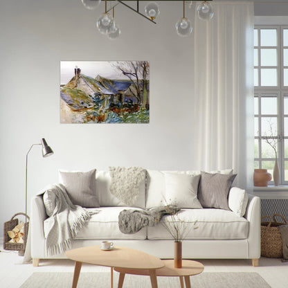 Cottage at Fairford, Gloucestershire - John Singer Sargent Brushed Aluminum Print - 70x100 cm / 28x40 inches | John Singer Sargent Aluminum Print | John Singer Sargent Prints
