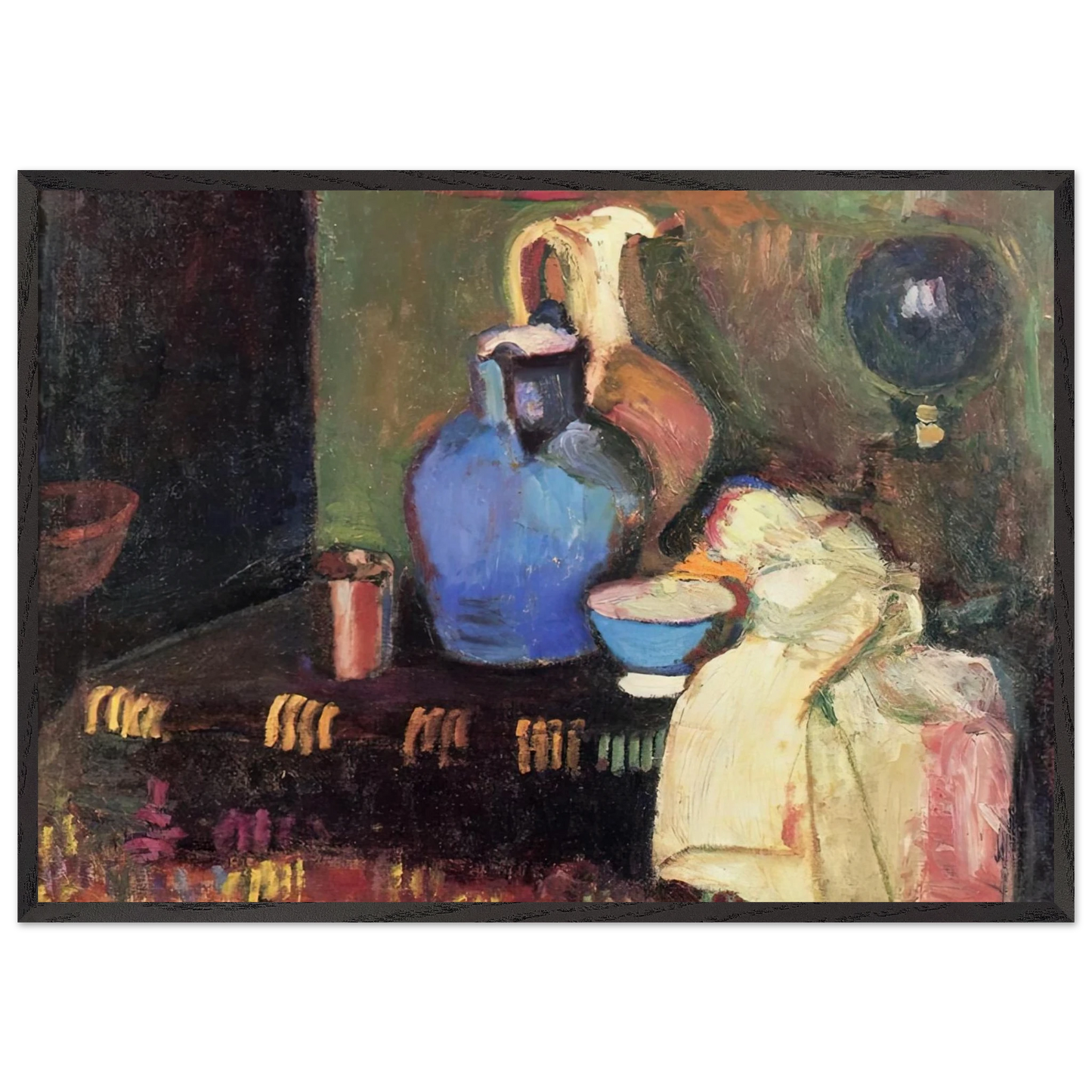 THE BLUE JUG 1899 - Henri Matisse 70x100 cm / 28x40 inches Framed Art Print – Black Wooden Frame