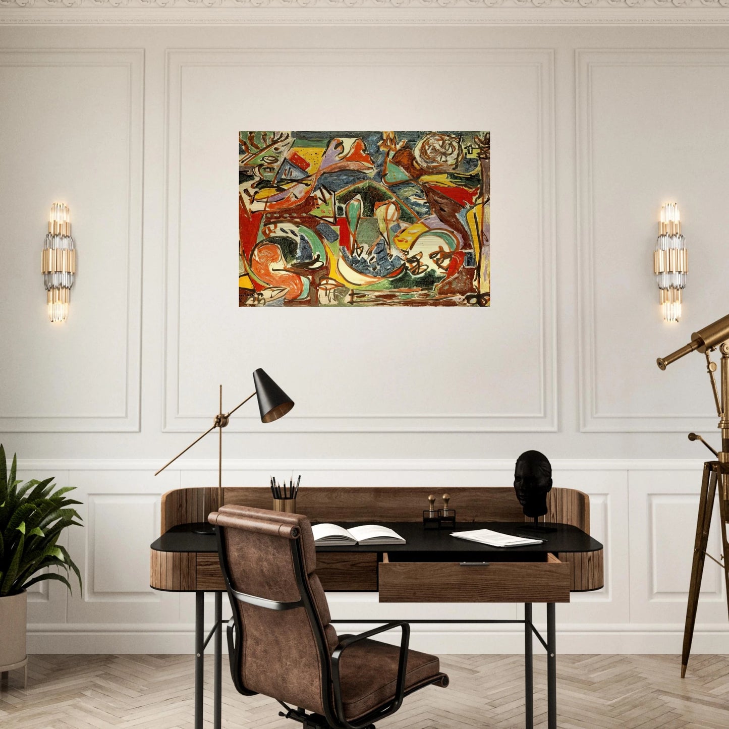 THE KEY - Jackson Pollock Brushed Aluminum Print - 70x100 cm / 28x40 inches | Jackson Pollock Aluminum Print | Jackson Pollock Prints