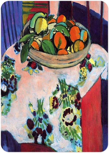 BASKET WITH ORANGES 1913 By Henri Matisse Pack of 10 Post Cards | Henri Matisse Post Cards | A6 (10.5 x 14.8 cm) - 4.1 x 5.8 inches