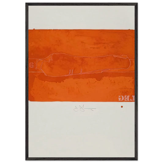 CASTS FROM UNTITLED LEG 1974 - Jasper Johns 70x100 cm / 28x40 inches Framed Art Print – Black Wooden Frame