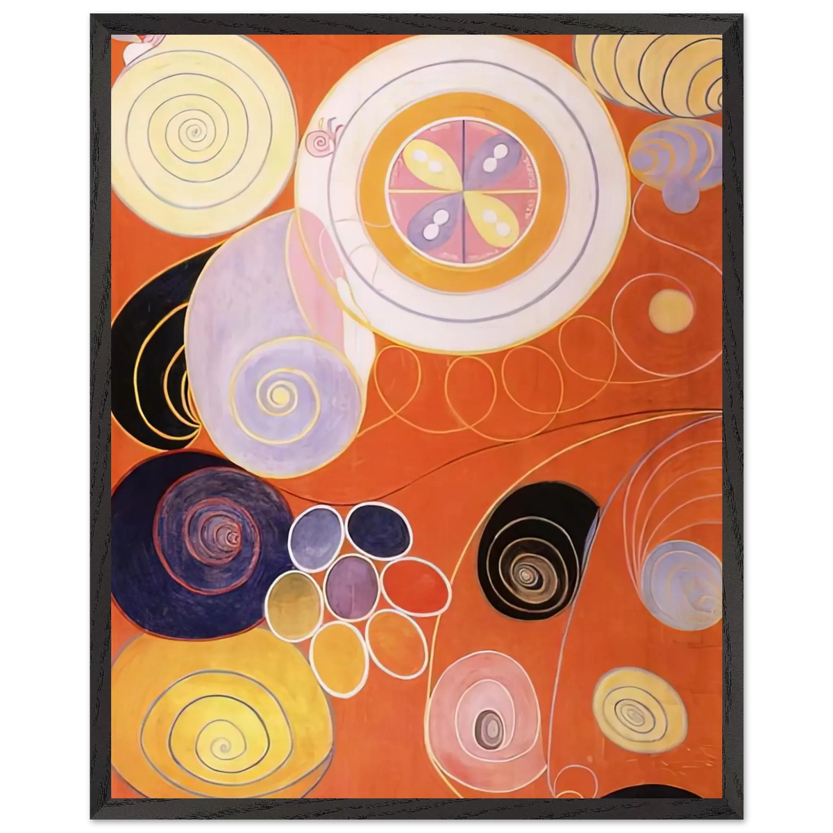 Hilma af Klint - THEY TENS MAINSTAY IV 1907 Wall art - 70x100 cm / 28x40 inches - Premium Wooden Framed Poster With Fine Art Paper - White frame