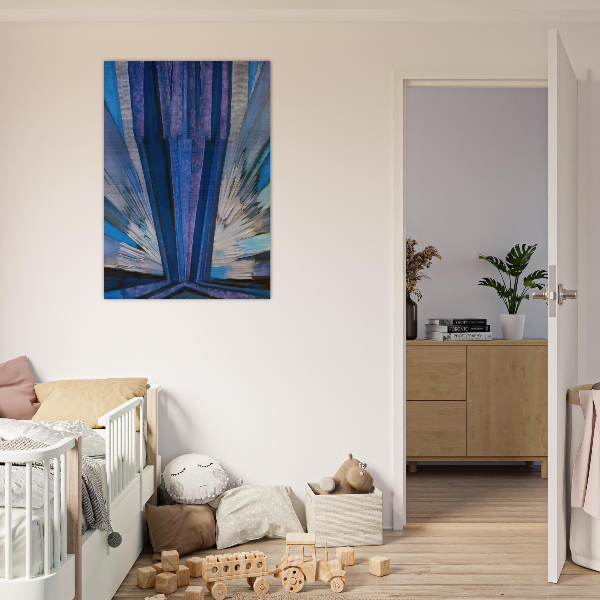 Blue - Frantisek Kupka Brushed Aluminum Print - 70x100 cm / 28x40 inches | Frantisek Kupka Aluminum Print | Frantisek Kupka Prints