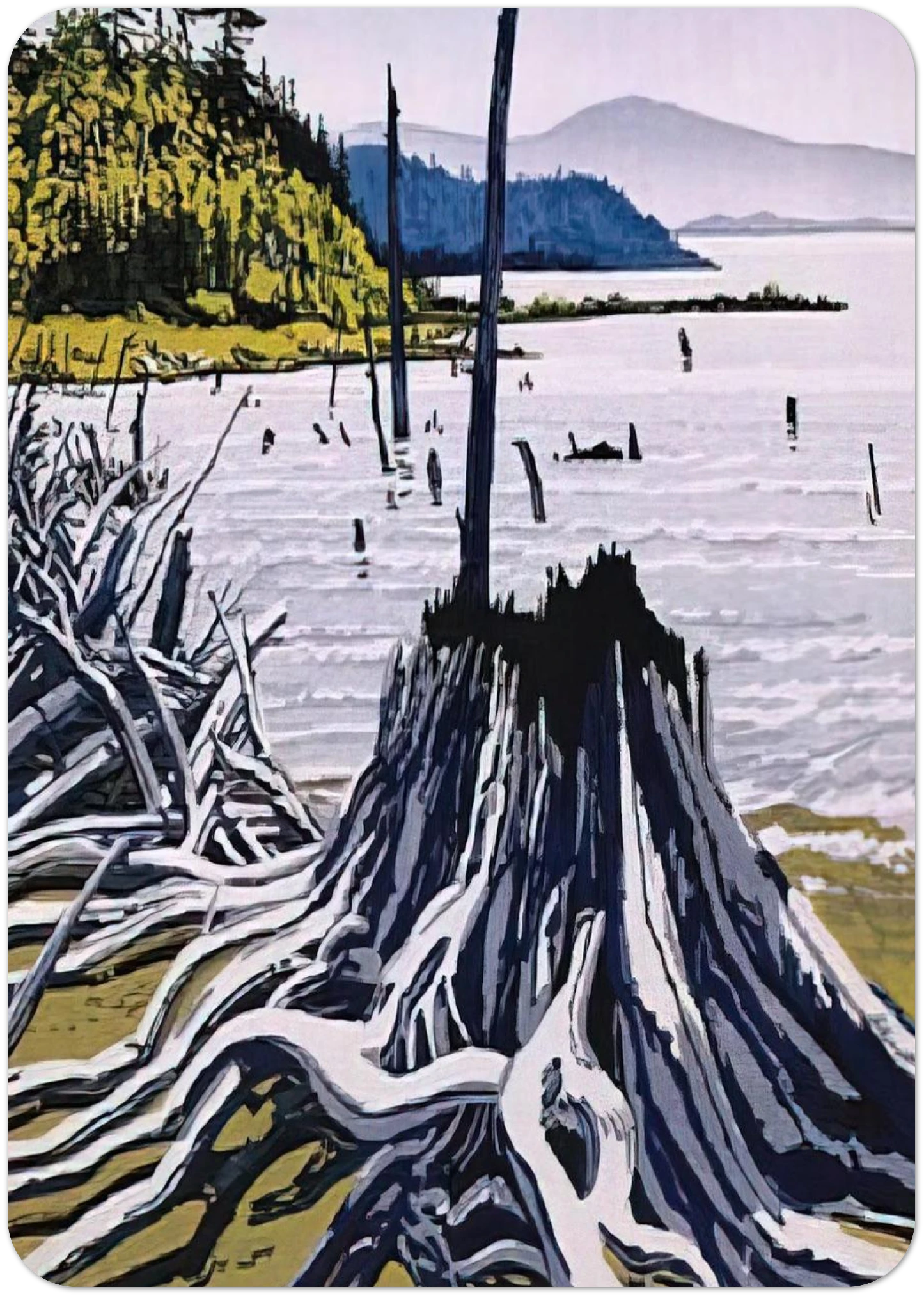Flotsam-Allagash - 1995 By Neil Welliver Pack of 10 Post Cards | Neil Welliver Post Cards | A6 (10.5 x 14.8 cm) - 4.1 x 5.8 inches