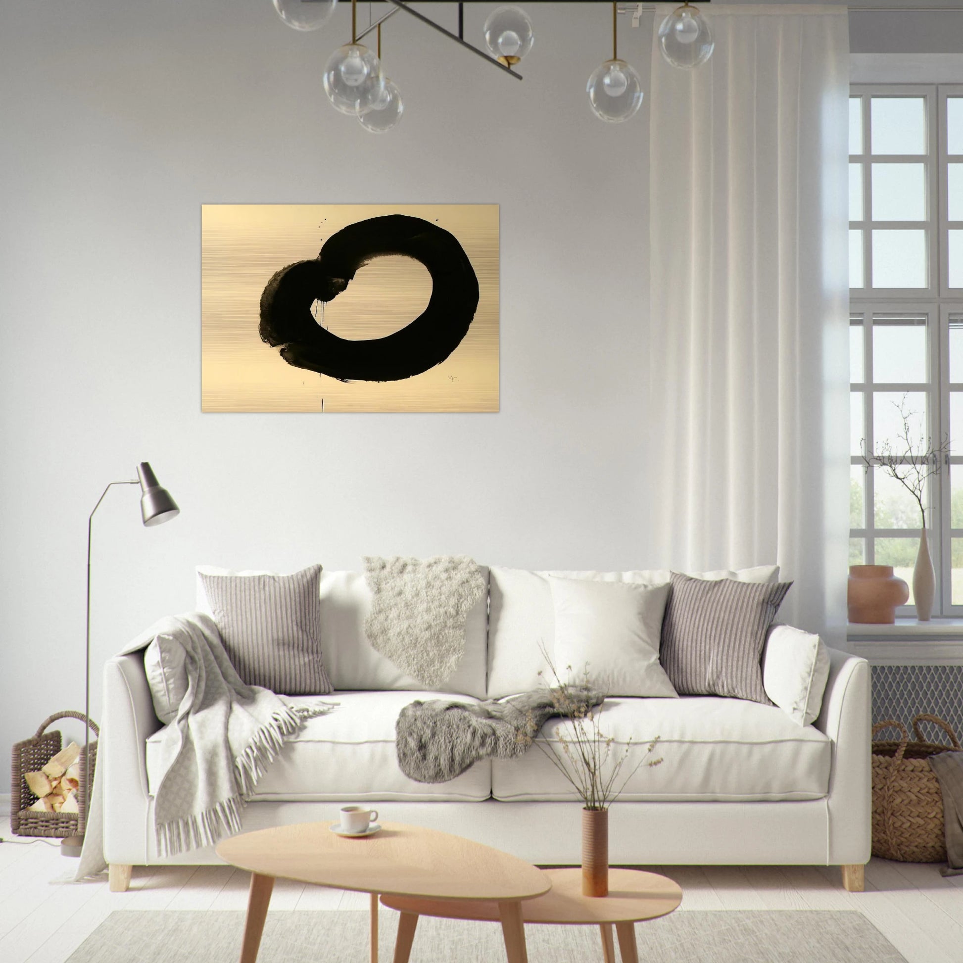 Untitled - Art Informel, Zen - Jiro Yoshihara Brushed Aluminum Print - 70x100 cm / 28x40 inches | Jiro Yoshihara Aluminum Print | Jiro Yoshihara Prints