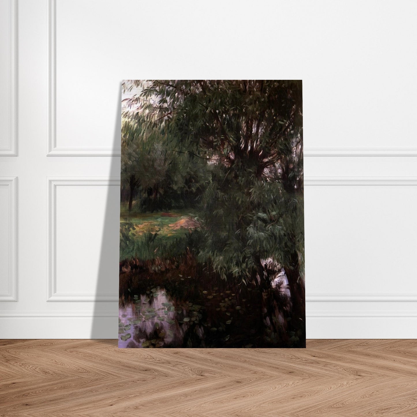 A Backwater at Wargrave - John Singer Sargent Brushed Aluminum Print - 70x100 cm / 28x40 inches | John Singer Sargent Aluminum Print | John Singer Sargent Prints