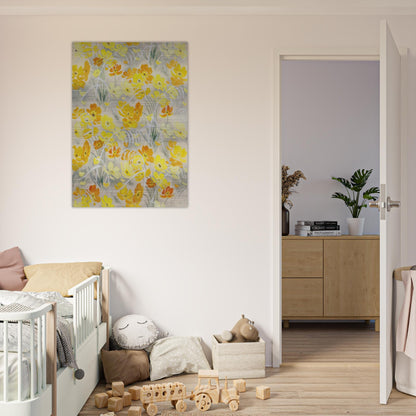 Orange and Yellow Flowers - Post-Impressionism - Le Pho Brushed Aluminum Print - 70x100 cm / 28x40 inches | Le Pho Aluminum Print | Le Pho Prints