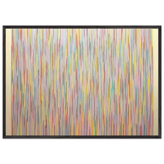 Fox Gate - 1982 - Gene Davis 70x100 cm / 28x40 inches Framed Art Print – Black Wooden Frame