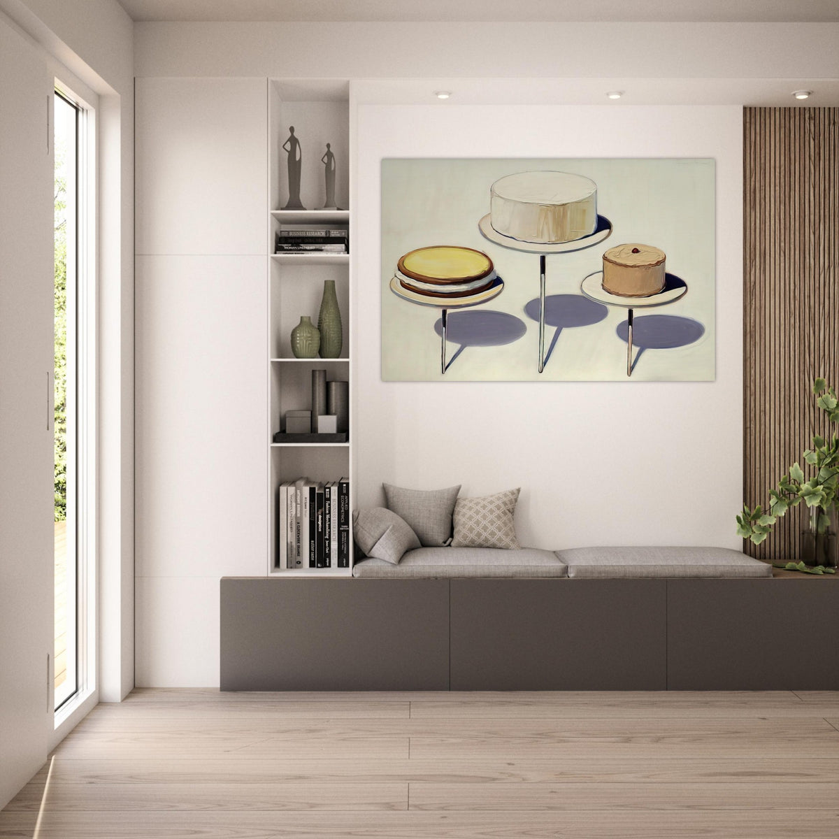 Display Cakes - 1963 - Wayne Thiebaud Art Prints - 100x150 cm / 40x60″ inches | Wayne Thiebaud Poster | Wayne Thiebaud Prints