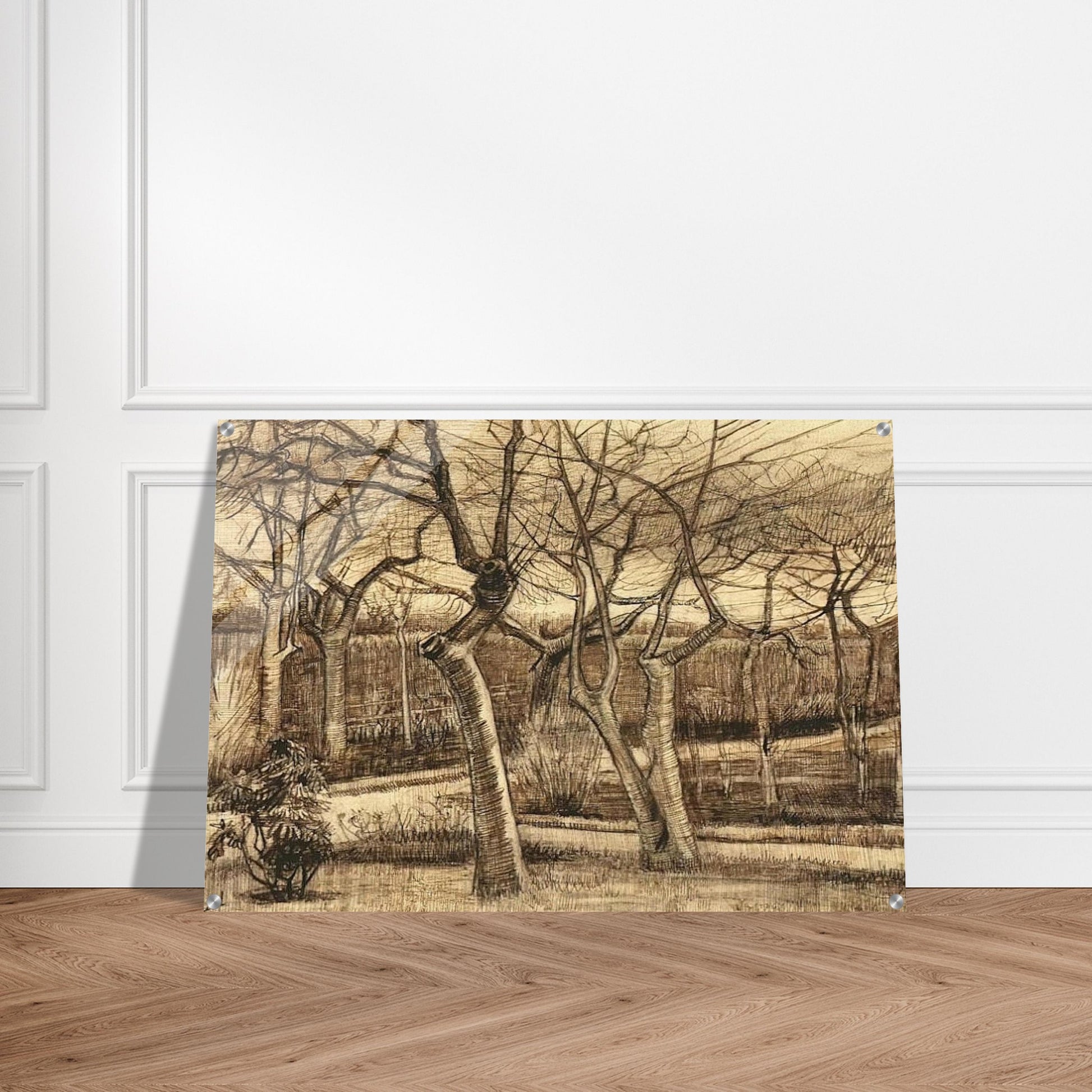 The Vicarage Garden - Vincent van Gogh Acrylic Print - 70x100 cm / 28x40″ inches